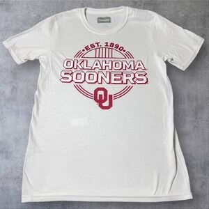 NEW Oklahoma Sooners T Shirt NCAA College Football White‎ Est 1890 Small